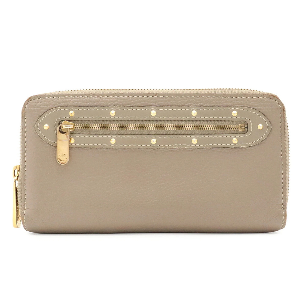 LOUIS VUITTON Louis Vuitton Suhali Zippy Wallet Round Long Verone Greige M93028